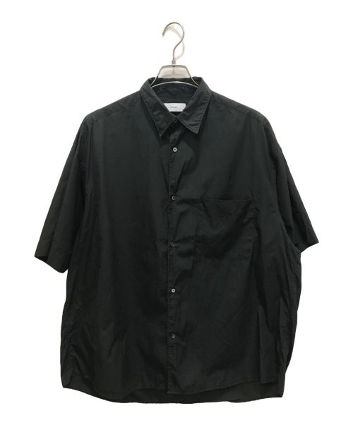 Graphpaper（グラフペーパー）Graphpaper (グラフペーパー) Broad S/S Oversized Regular Collar Shirt ブラック サイズ:Freeの古着・服飾アイテム