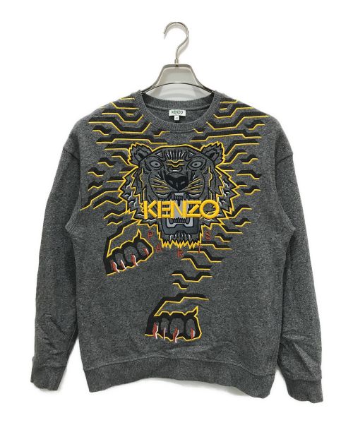 KENZO（ケンゾー）KENZO (ケンゾー) Geo Tiger Sweat グレー サイズ:Mの古着・服飾アイテム