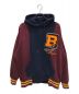 A BATHING APE（アベイシングエイプ）の古着「Badges Color Blocking Hoodie（バッチカラーブロッキングフーデッド）」｜ネイビー