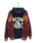 A BATHING APE (アベイシングエイプ) Badges Color Blocking Hoodie（バッチカラーブロッキングフーデッド） ネイビー サイズ:L：16000円