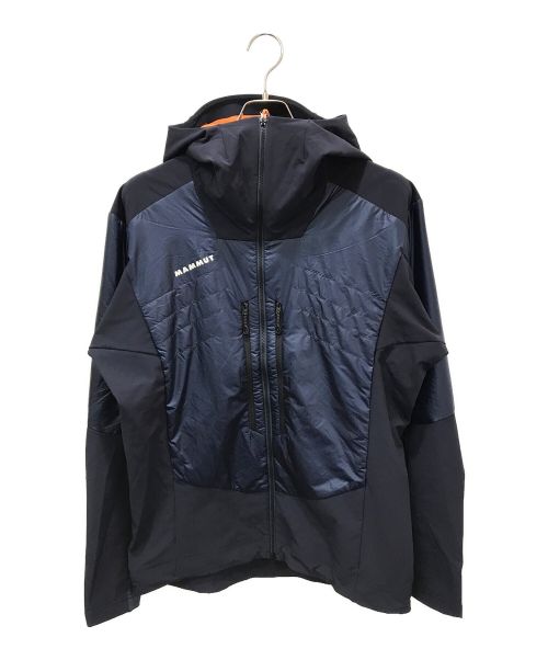 MAMMUT（マムート）MAMMUT (マムート) Eisfeld SO Hybrid Hooded Jacket ネイビー サイズ:Lの古着・服飾アイテム