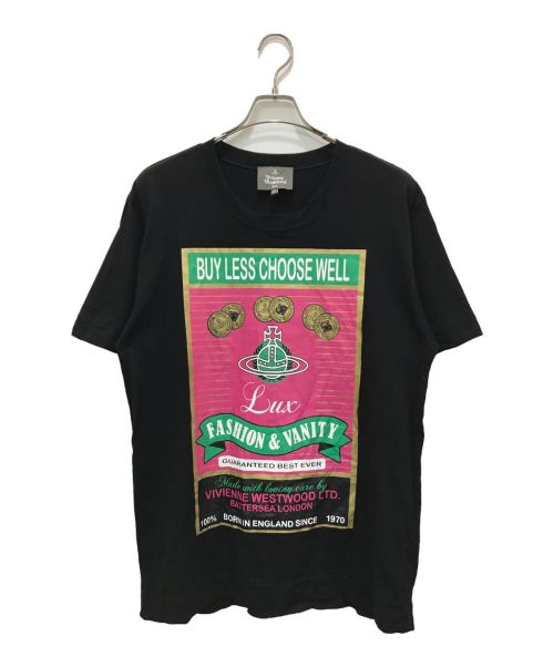 Vivienne Westwood（ヴィヴィアンウエストウッド）Vivienne Westwood (ヴィヴィアンウエストウッド) BUY LESS CHOOSE WELL リラックスTシャツ ブラック サイズ:48の古着・服飾アイテム