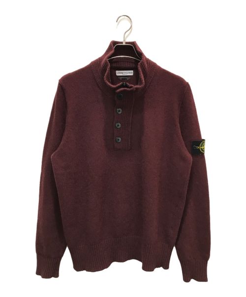 STONE ISLAND（ストーンアイランド）STONE ISLAND (ストーンアイランド) Quarter Zip Sweater レッド サイズ:XLの古着・服飾アイテム