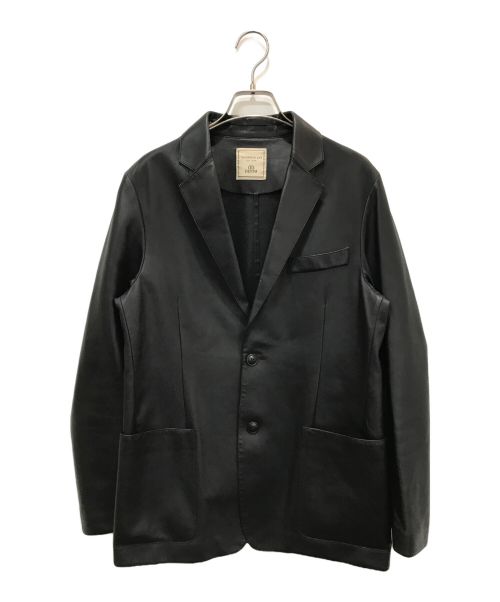 TOMORROW LAND（トゥモローランド）TOMORROW LAND (トゥモローランド) DENIM leather ラムレザーテーラードジャケット ブラック サイズ:44の古着・服飾アイテム