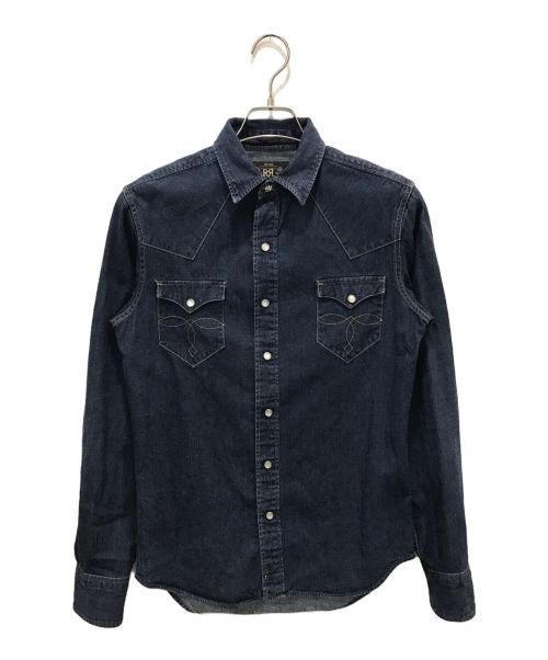 RRL（ダブルアールエル）RRL (ダブルアールエル) バッファローウエスタンシャツ ネイビー サイズ:XSの古着・服飾アイテム