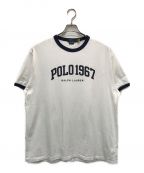 POLO RALPH LAURENポロ・ラルフローレン）の古着「リンガーTシャツ」｜ホワイト×ネイビー