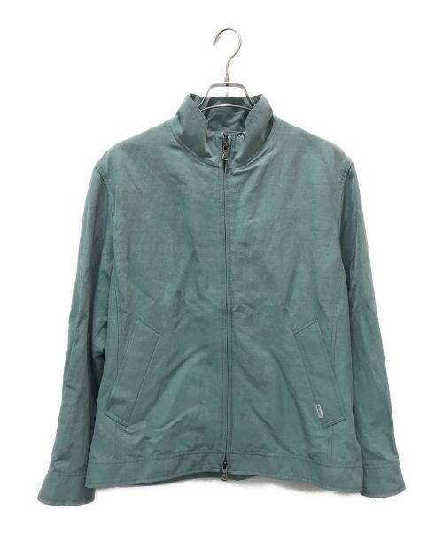 Aquascutum（アクアスキュータム）Aquascutum (アクアスキュータム) Linen Harrington Jacket グリーン サイズ:40の古着・服飾アイテム