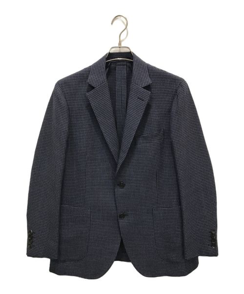 Aquascutum（アクアスキュータム）Aquascutum (アクアスキュータム) ウールメッシュチェックジャケット ネイビー サイズ:96AB5の古着・服飾アイテム