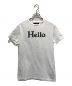 MADISON BLUEマディソンブルー）の古着「HELLO CREW NECK TEE」｜ホワイト