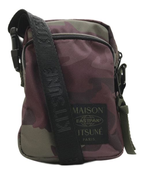 maison kitsune（メゾンキツネ）MAISON KITSUNE (メゾンキツネ) EASTPAK (イーストパック) PRINTED ONE CROSSBODY BAG パープルの古着・服飾アイテム