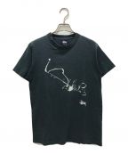 stussy×WTAPSステューシー×ダブルタップス）の古着「90‘SプリントTシャツ」｜ネイビー