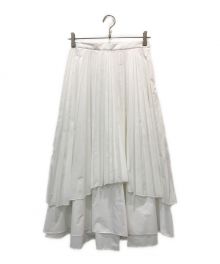 LE CIEL BLEU（ルシェルブルー）の古着「Double High Low Hem Skirt」｜ホワイト