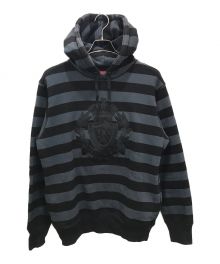 SUPREME（シュプリーム）の古着「Striped Pullover Hoodie」｜ブラック×ネイビー