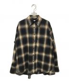 THE SHINZONEザ シンゾーン）の古着「DOUBLE CUFF CHECK SHIRT」｜ブラック×ブラウン