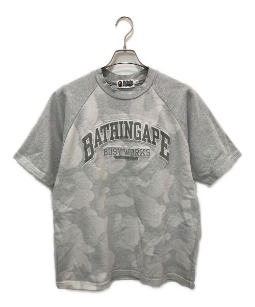 A BATHING APE（アベイシングエイプ）A BATHING APE (アベイシングエイプ) RAGLAN SLEEVE RELAXED FIT TEE グレー サイズ:Sの古着・服飾アイテム