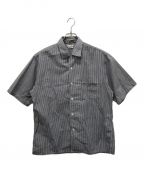 STEVEN ALANスティーブンアラン）の古着「BUTTER OPEN COLLAR SHORT SLEEVE SHIRT-BOLD/シャツ」｜ブルー