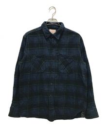 BONCOURA（ボンクラ）の古着「HEAVY NEL WORK SHIRTS」｜ネイビー