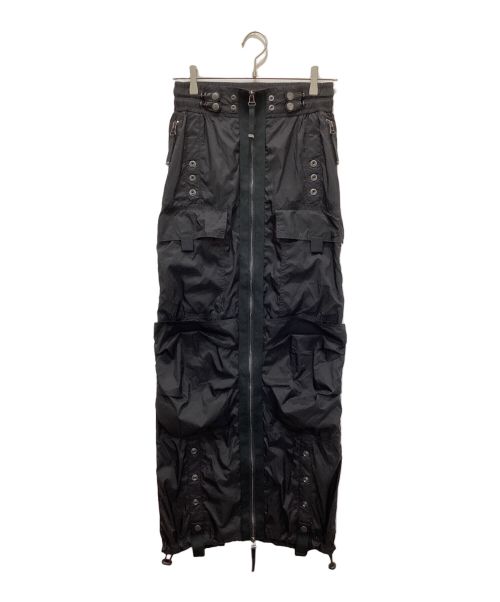 DIESEL（ディーゼル）DIESEL (ディーゼル) O-CREP MAXI SKIRT ブラック サイズ:40の古着・服飾アイテム