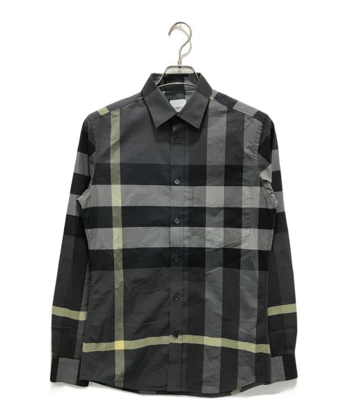 BURBERRY LONDON（バーバリーロンドン）BURBERRY LONDON (バーバリーロンドン) SOMERTONチェックシャツ グレー サイズ:XSの古着・服飾アイテム