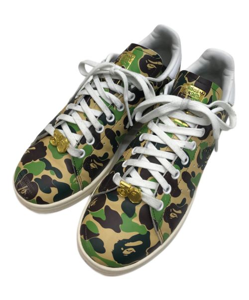 adidas（アディダス）adidas (アディダス) A BATHING APE (アベイシングエイプ) Stan Smith Bape カーキ サイズ:26cmの古着・服飾アイテム