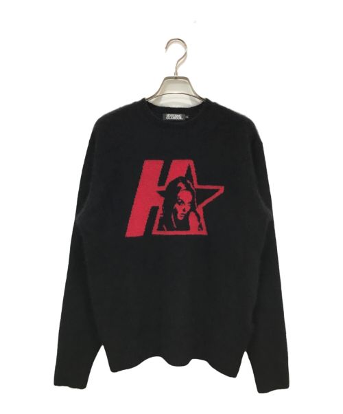 Hysteric Glamour（ヒステリックグラマー）Hysteric Glamour (ヒステリックグラマー) STAR WOMAN編込 プルオーバー ブラック サイズ:Lの古着・服飾アイテム