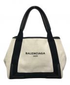 BALENCIAGAバレンシアガ）の古着「ネイビー カバス S キャンバストートバッグ」｜ベージュ