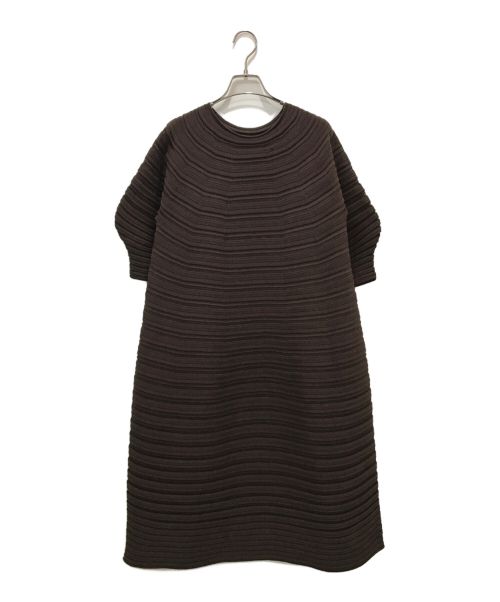 PLEATS PLEASE ISSEY MIYAKE（プリーツプリーズ イッセイミヤケ）PLEATS PLEASE ISSEY MIYAKE (プリーツプリーズ イッセイミヤケ) MUSHROOM KNITワンピース ブラウン サイズ:不明の古着・服飾アイテム