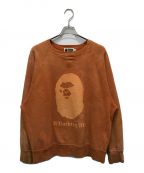 A BATHING APEアベイシングエイプ）の古着「Overdye Crew Neck Sweatshirt」｜オレンジ