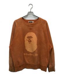 A BATHING APE（アベイシングエイプ）の古着「Overdye Crew Neck Sweatshirt」｜オレンジ