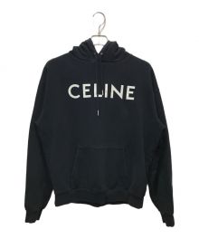 CELINE（セリーヌ）の古着「ルーズ フーディー / コットンフリース」｜ブラック