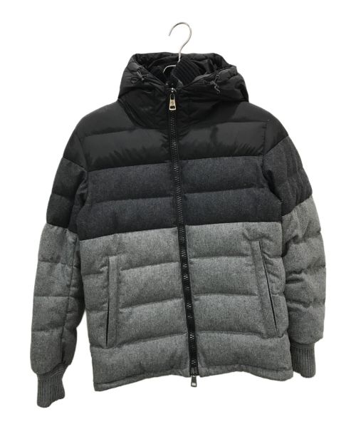 MONCLER（モンクレール）MONCLER (モンクレール) ダウンジャケット グレー×ブラック サイズ:SIZE 0の古着・服飾アイテム