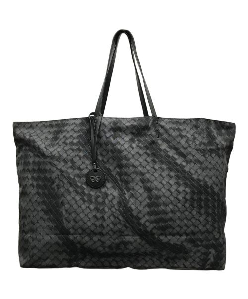 BOTTEGA VENETA（ボッテガベネタ）BOTTEGA VENETA (ボッテガベネタ) イントレッチオ リュージョン ミディアム トートバッグ ブラックの古着・服飾アイテム