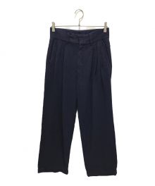 FARAH（ファーラー）の古着「Three-Tuck Wide Pants Twill」｜ネイビー