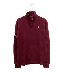 POLO RALPH LAUREN（ポロ・ラルフローレン）の古着「ハーフジップスウェット」｜ボルドー