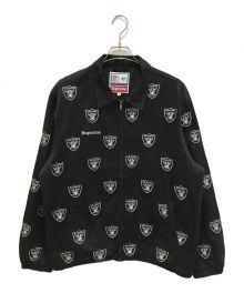 SUPREME×NFL×47BRAND（シュプリーム×エヌエフエル×フォーティーセブンブランド）の古着「NFL Raiders/'47 Embroidered Harrington Jacket」｜ブラック