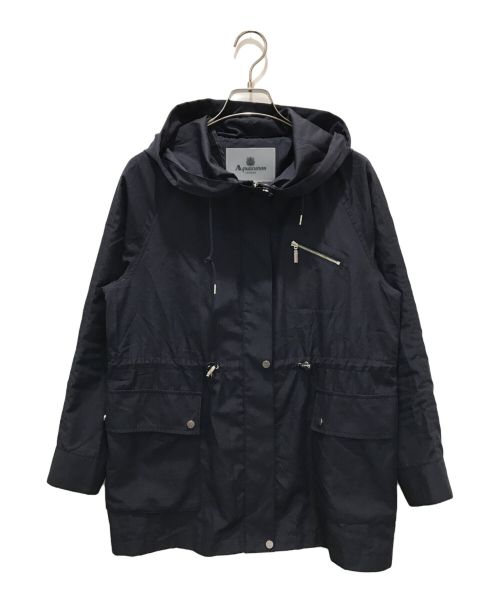 Aquascutum（アクアスキュータム）Aquascutum (アクアスキュータム) フーデッドジャケット ネイビー サイズ:8の古着・服飾アイテム