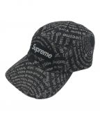 SUPREMEシュプリーム）の古着「Circles Jacquard Denim Camp Cap」｜ブラック