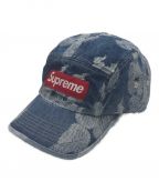 SUPREMEシュプリーム）の古着「Flames Jacquard Denim Camp Cap」｜ブルー