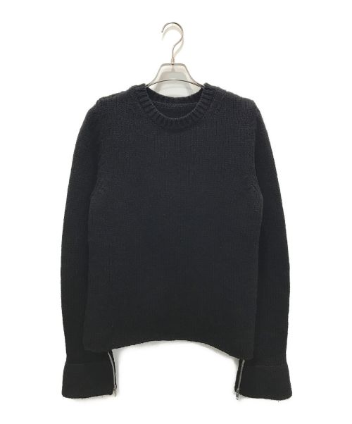 Maison Margiela（メゾンマルジェラ）Maison Margiela (メゾンマルジェラ) ZIP sleeve sweater ブラック サイズ:Ｓの古着・服飾アイテム