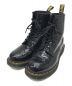 Dr.Martens（ドクターマーチン）の古着「W PATENT LAMPER LEOPARD EMBOSS 8EYE BOOT」｜ブラック