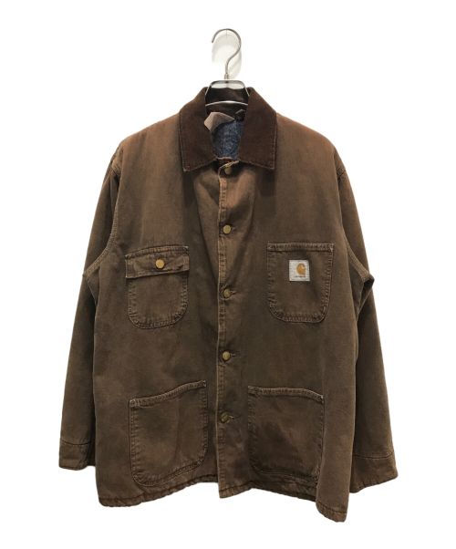 CarHartt（カーハート）CarHartt (カーハート) 裏地ブランケット付き ブラウンダック カバーオール ブラウン サイズ:不明（実寸参照）の古着・服飾アイテム