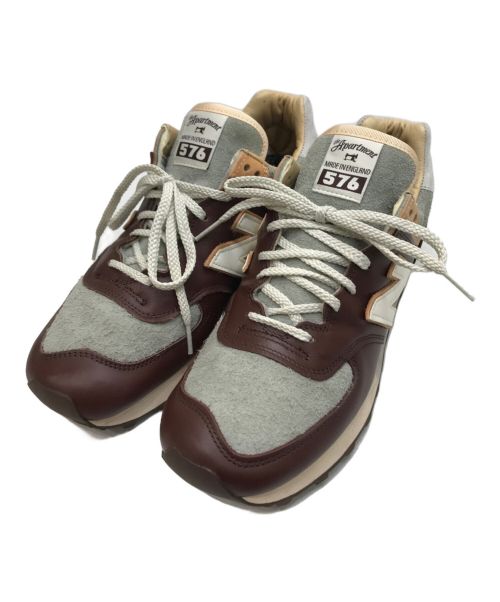 NEW BALANCE（ニューバランス）NEW BALANCE (ニューバランス) the apartment (ジ アパートメント) MiUK The Apartment ブラウン×グレー サイズ:28.5cmの古着・服飾アイテム