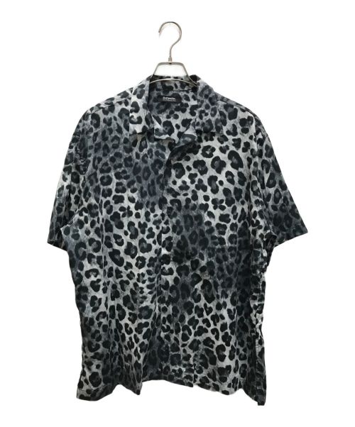 ROTT WEILER（ロットワイラー）ROTT WEILER (ロットワイラー) R9 LEOPARD S/S SHIRT ホワイト×ブラック サイズ:Lの古着・服飾アイテム