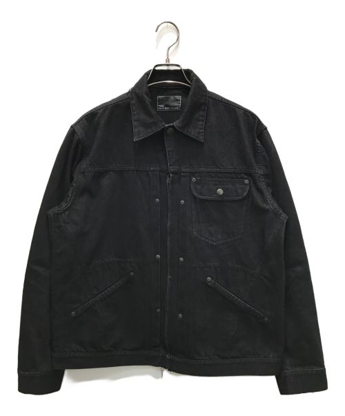 NUMBER (N)INE（ナンバーナイン）NUMBER (N)INE (ナンバーナイン) DROP STITCHES DENIM JACKET ブラック サイズ:3の古着・服飾アイテム