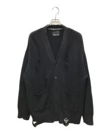 NUMBER (N)INE（ナンバーナイン）の古着「ASID WASH RIPPED KNIT CARDIGAN」｜ブラック