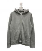 LOOPWHEELER×BEAMSループウィラー×ビームス）の古着「【別注】LOOPWHEELER / Slim Zip Sweat Hoody」｜グレー