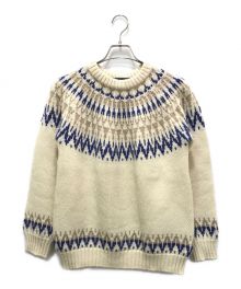 GUERNSEY WOOLLENS（ガンジーウーレンズ）の古着「ノルディックセーター」｜アイボリー×ネイビー