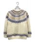 GUERNSEY WOOLLENS (ガンジーウーレンズ) ノルディックセーター アイボリー×ネイビー サイズ:38：7000円