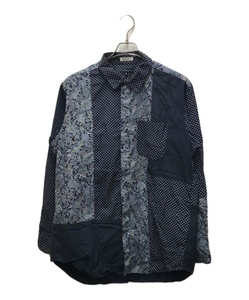 Engineered Garments（エンジニアド ガーメンツ）Engineered Garments (エンジニアド ガーメンツ) Combo Short Collar Shirt - Cotton Big Polka Dot Sateen - Navy ネイビー サイズ:Mの古着・服飾アイテム