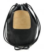 SCYEサイ）の古着「SOFT LEATHER DRAWSTRING BAG」｜ブラック